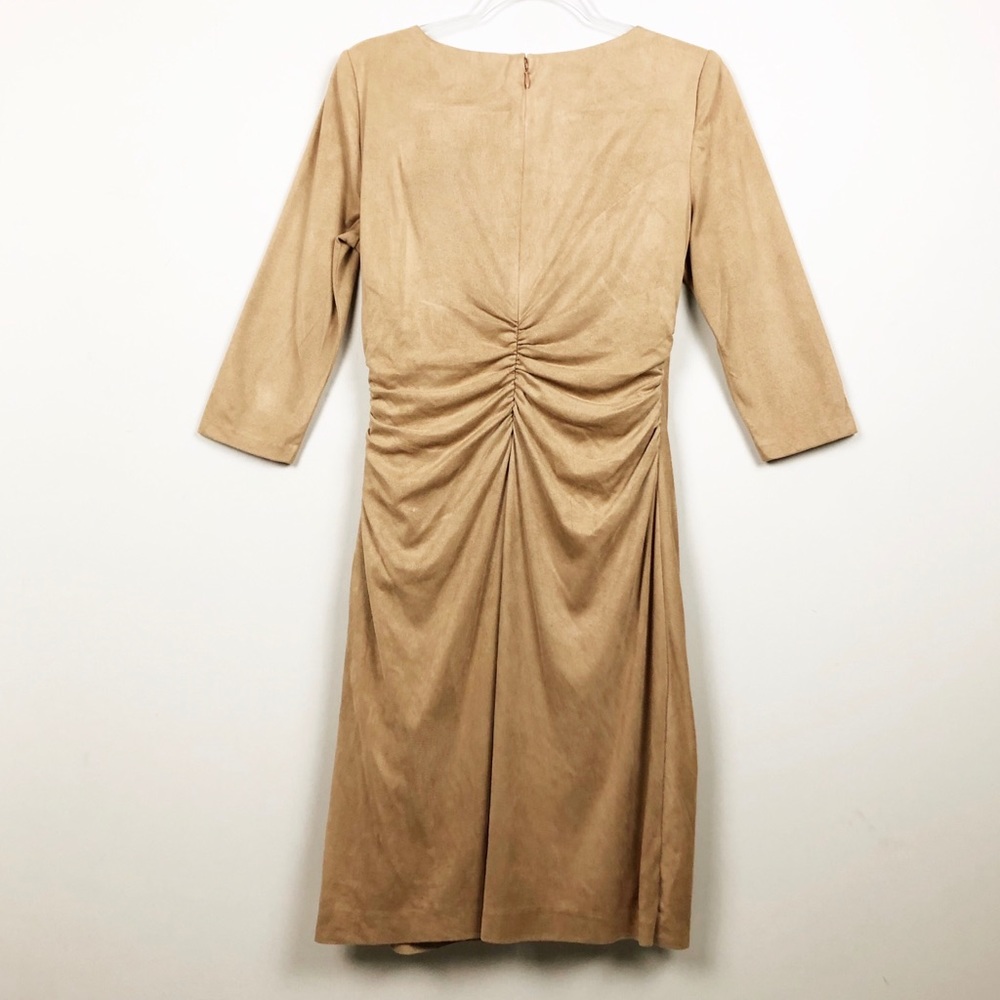Kay Unger of New York Faux Suede Ruched Dress - Picture 2 of 7